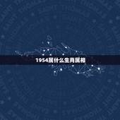 1954属什么生肖属相，1954年是属什么生肖
