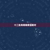 十二生肖婚姻更佳配对，十二生肖更佳婚配表