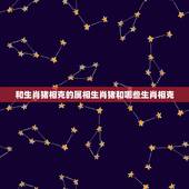 和生肖猪相克的属相生肖猪和哪些生肖相克，请问生肖猪与什么生肖相克？