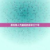 养生馆人气最旺的名字三个字，美容院两个字招财名字