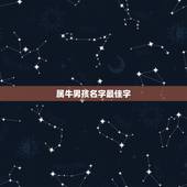 属牛男孩名字最佳字，属牛起名字适合用的字