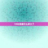 1998年属什么多大了，1998年属虎的人今年多大。