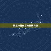 属鼠为什么喜欢找属马的，属鼠与属马的是同事好吗