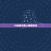 78年属马男人婚姻财运，78年8月属马是什么命男性，婚姻财运