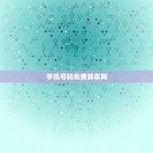 手机号码免费算命网，免费的手机号码测吉凶的网站和应用 最准的网站