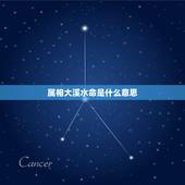 属相大溪水命是什么意思，何为。大溪水命。