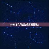 1962年六月出生的属相是什么，1962年五行属什么