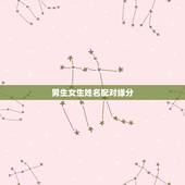 男生女生姓名配对缘分，姓名配对缘分测试