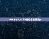 1979年羊人43岁6月后命运财运女，1979年羊人43岁后命运财运