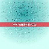 300个吉祥商标名字大全，商标起名吉祥字