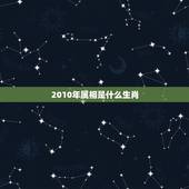 2010年属相是什么生肖，2010年属什么生肖