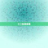 十二生肖词语，含十二生肖的词语