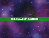 66年属马人2021年运势运程，属马，1966年生人，2021年运势情