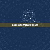 2022年12生肖运势排行榜，2022年12星座运排行