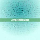 八字配对免费测试婚姻，八字合婚免费测试五年婚姻状况