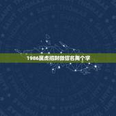 1986属虎招财微信名两个字，属虎女微信用啥头像好