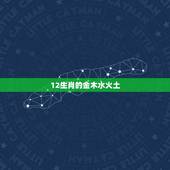 12生肖的金木水火土，12生肖号码属金木水火土