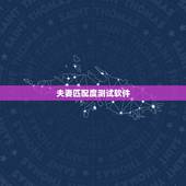 夫妻匹配度测试软件，寻求生辰八字测婚姻的软件