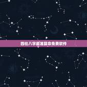 四柱八字最准算命免费软件 四柱八字排盘