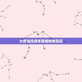 大师说戊戍年属相的桃花旺，桃花运最旺！这到底说的是哪个生肖男？