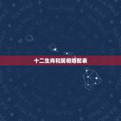 十二生肖和属相婚配表，属相婚配表，属鼠的和什么属相最配