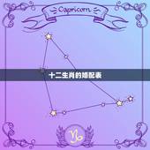 十二生肖的婚配表，十二生肖婚配相克表