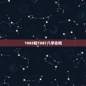 1983和1987八字合吗，八字合婚 87年2月19男和83年9月初7