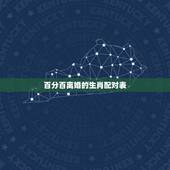 百分百离婚的生肖配对表，十二生肖属相婚姻配对