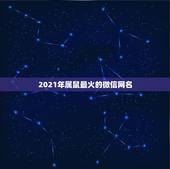 2021年属鼠最火的微信网名，2021属鼠人61岁男姓用什么微信好