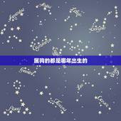 属狗的都是哪年出生的，生肖属狗的年份