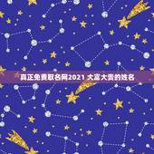 真正免费取名网2021 大富大贵的姓名