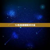 12生肖婚姻配对大全，最吉利最齐全十二生肖婚配表搭配的吗