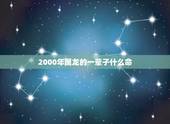 2000年属龙的一辈子什么命，2000年是什么命 2000年出生的属龙