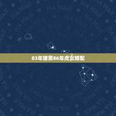 83年猪男86年虎女婚配，男83年的猪和女86年的虎相配吗五行可以吗？