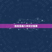 姓名生辰八字评分免费，周易免费测名字打分