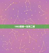 1983属猪一生有二婚，属猪83年今年婚姻离婚