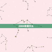 2004年属什么，04年属啥多大年龄