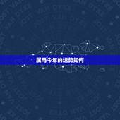 属马今年的运势如何，今年是生肖是什么年