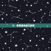 免费查询自己命格，生辰八字命格查询