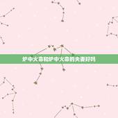 炉中火命和炉中火命的夫妻好吗，夫妻都是炉中火命好吗？男，1986年六月