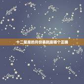 十二星座的月份表到底哪个正确，十二星座的各星座的月份都是什么？