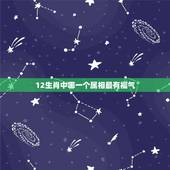 12生肖中哪一个属相最有福气，十二生肖中哪个属相最好