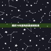 阴历70年属狗的属相婚配表，属狗的属相婚配表