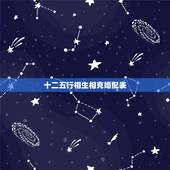 十二五行相生相克婚配表，最准的12生肖配对表