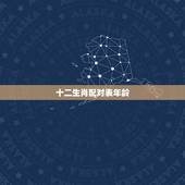十二生肖配对表年龄，十二生肖对照表年龄是什么？