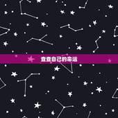 查查自己的命运，查查我是什么命