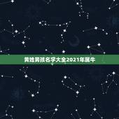 黄姓男孩名字大全2021年属牛，2021年男宝宝起名字大全寓意好