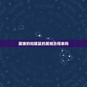 属猪的和属鼠的属相合得来吗，属虎的和什么属相最配