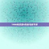 1990年农历9月的马好不好，1990年农历九月十五是什么命
