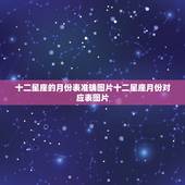 十二星座的月份表准确图片十二星座月份对应表图片